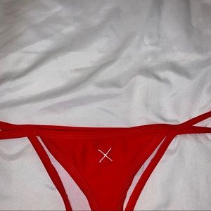 Boutine LA Rose Red Avalon Bikini Bottom EUC